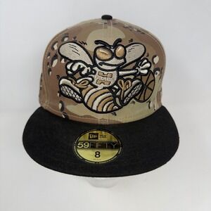 New Era 59FIFTY Charlotte Hornets Hardwood‎ Classics Desert Camo Fitted Size 8